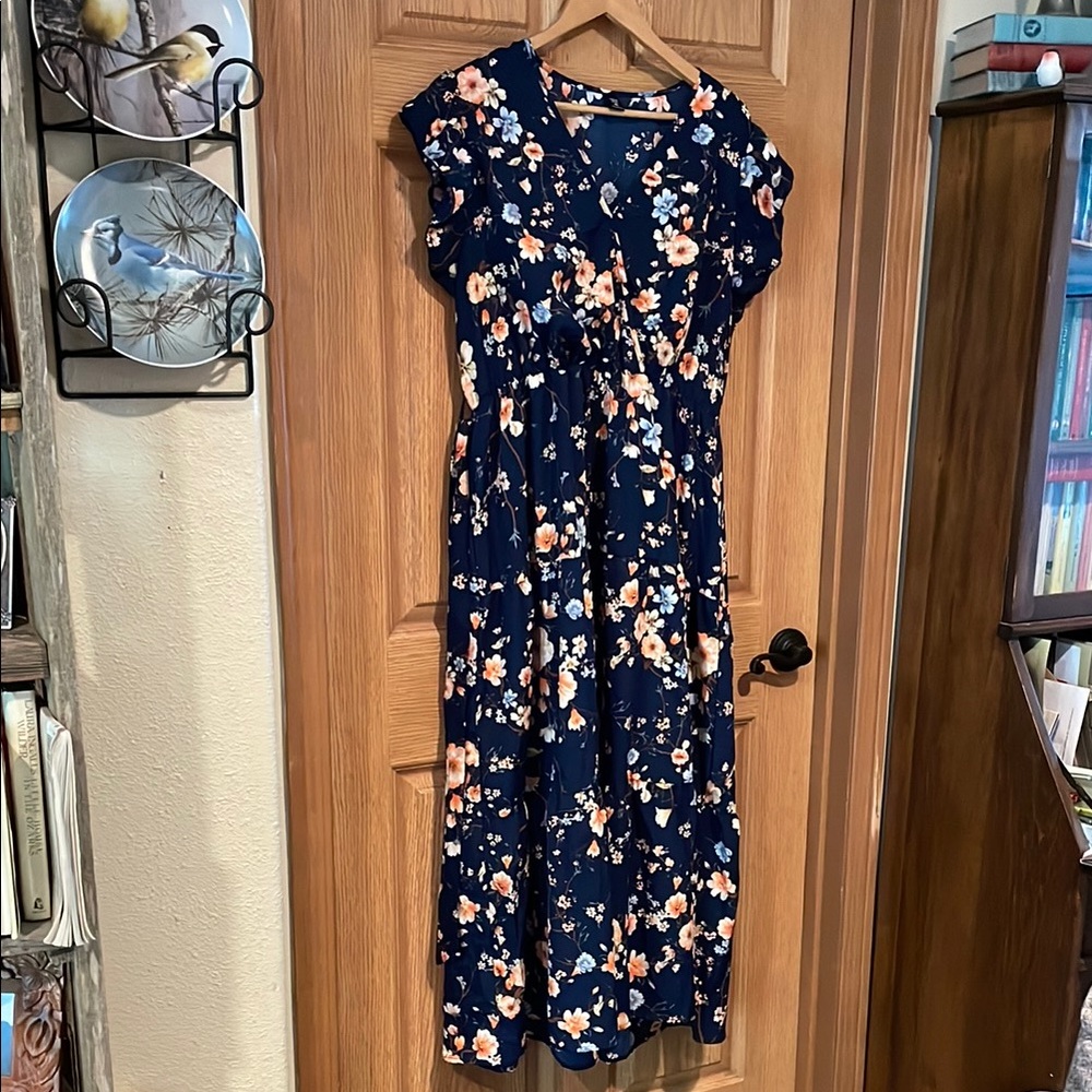 SHEIN Curve Floral Maxi Dress